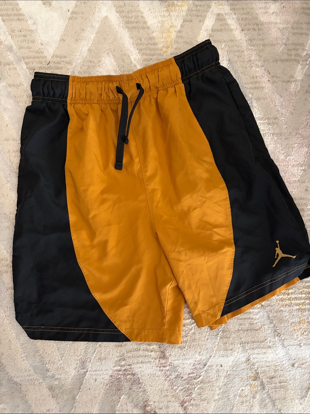 Jordan Sport Dri-Fit Basketball Shorts Black Gold Yellow Men’s Medium